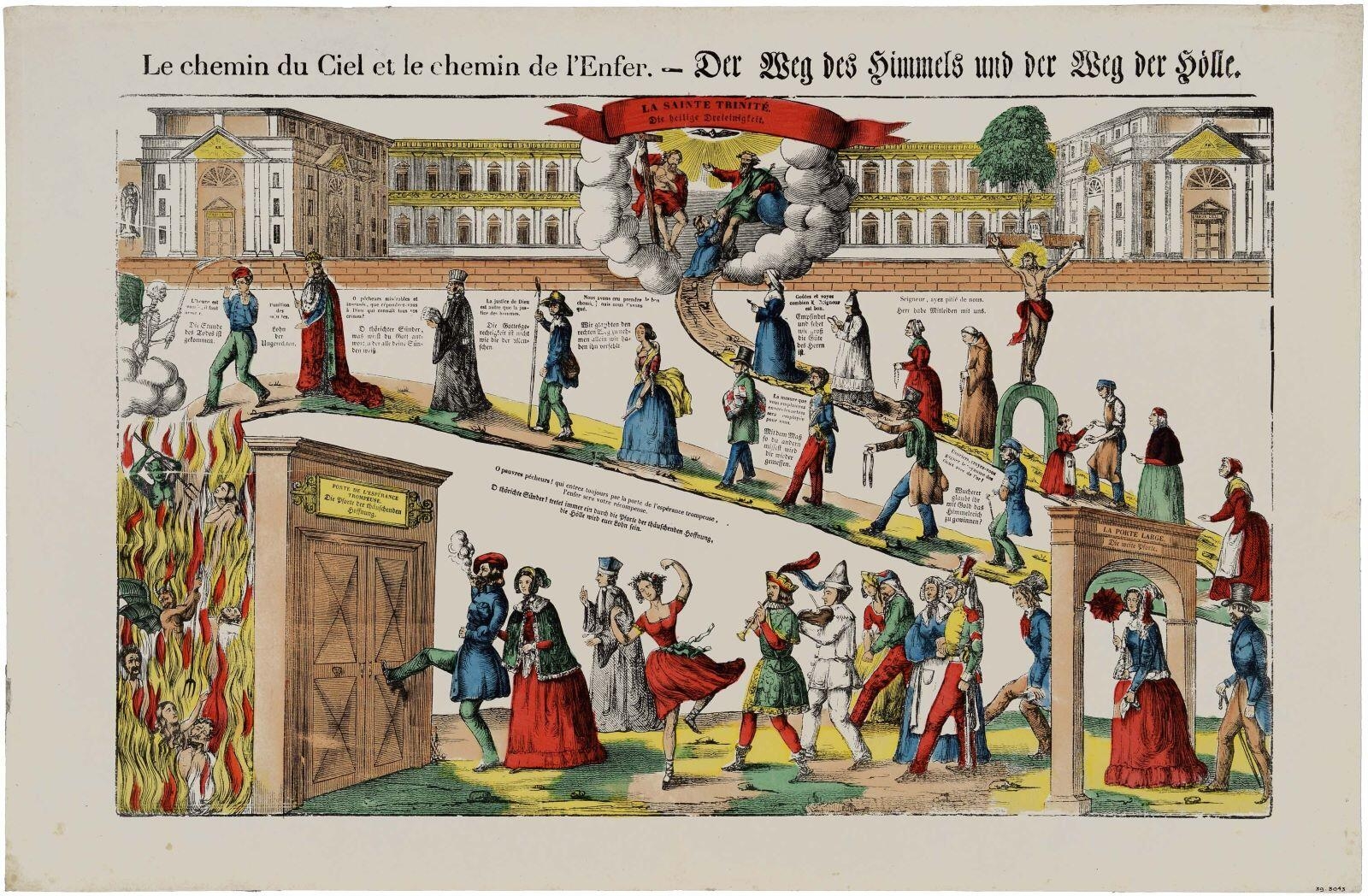 Le chemin du Ciel et le chemin de l'Enfer. - (titre inscrit fr., all.)